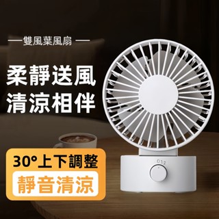 現貨 無印風扇 雙扇葉桌上式 USB小風扇 靜音送風 USB風扇 上下仰角可調/低噪 馬卡龍風扇 桌上型 雙扇靜音風扇