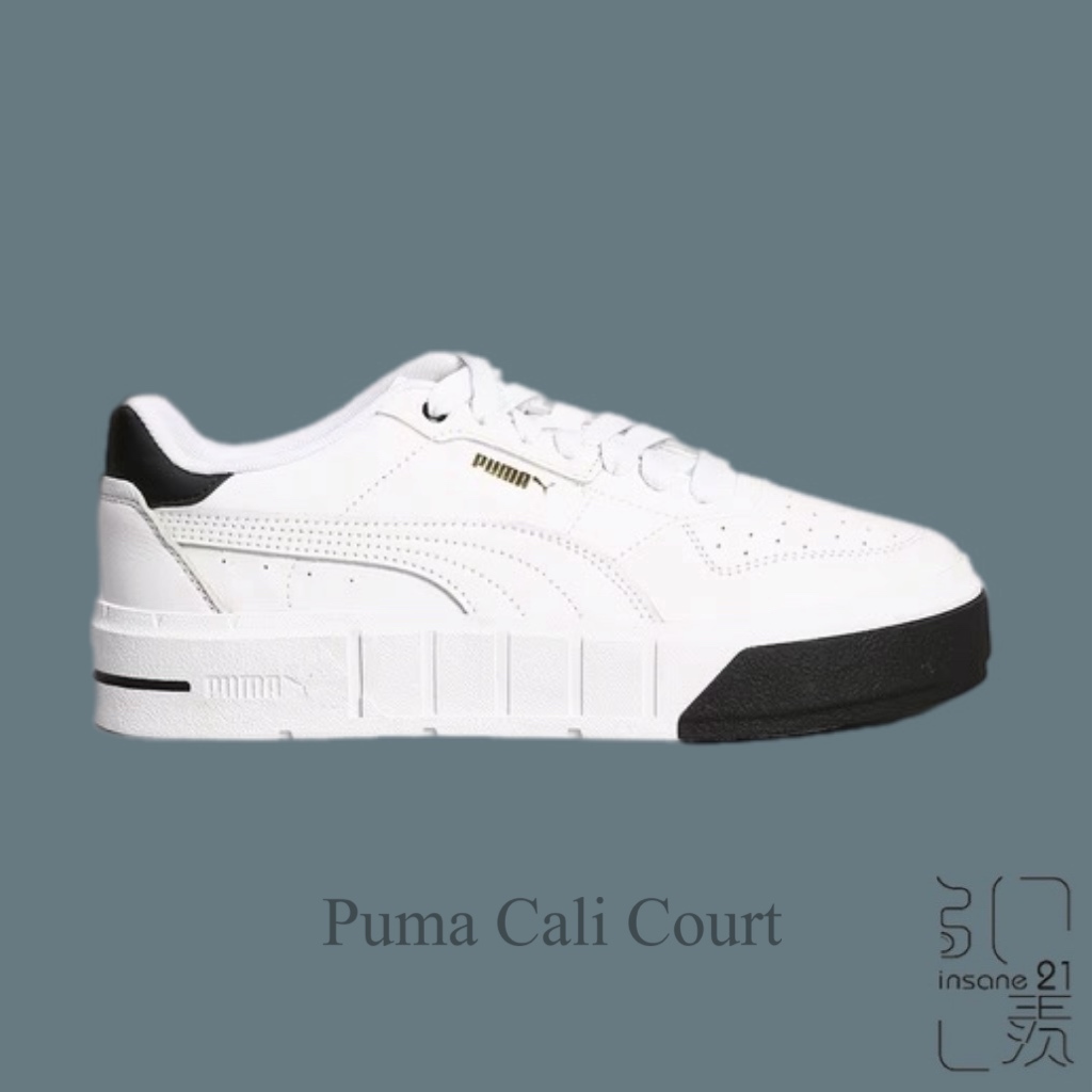 PUMA CALI COURT LEATHER 黑白 皮革 厚底鞋 女鞋 彪馬 393802-01【Insane-21】