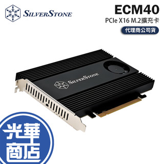 SilverStone 銀欣 ECM40-PCIe 4.0 x16 轉 M.2 NVMe SSD 擴充卡 介面卡 光華