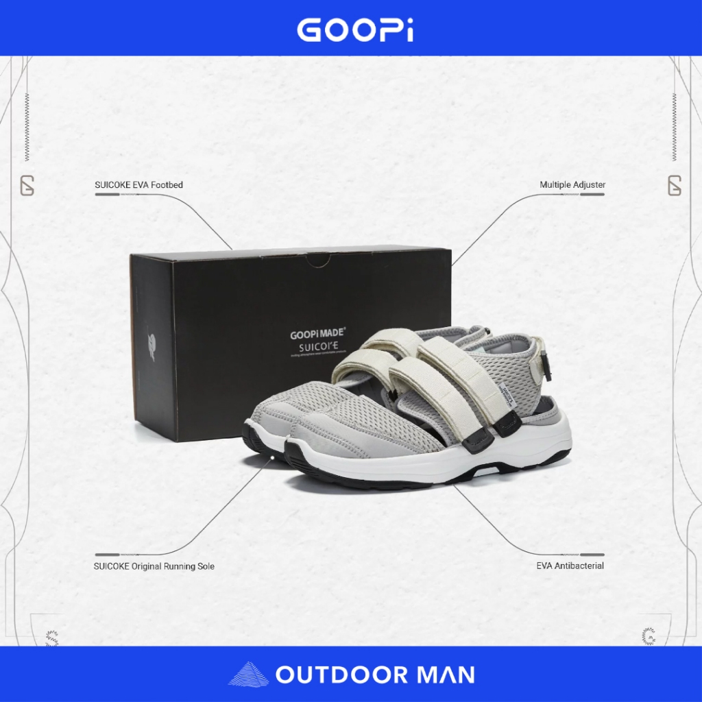 [GOOPiMADE x SUICOKE] GSK-09 Ninzai Tabi Sandals L-Gray