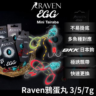 Urban Lure RAVEN EGG 渡鴉海水小物鴉蛋丸 3g/5g/7g BKK®日本製雙鉤 岸拋遊動丸 小物餌