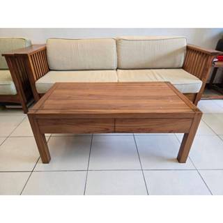 【銓芳傢俱】 SCANTEAK 詩肯柚木 實心柚木大茶几 抽屜茶几 客廳茶几 柚木桌 茶几桌 客廳桌 沙發桌 矮桌 餐桌