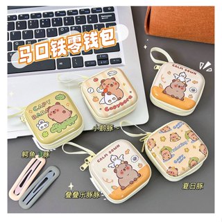 起司家🧀臺灣現貨 卡皮巴拉 小鐵盒零錢包 可愛 收納 糖果 飾品 收納盒 水豚 包裝盒