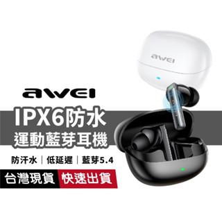 【IPX6防水】AWEI T88 TWS真無線藍牙耳機 運動耳機 入耳式 NCC認證 快充 遊戲低延遲 降躁 續航力佳