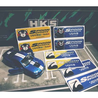 小梁部品 汽車 JDM 日系 防水 水晶貼 膠貼 立體 貼紙 熊本熊 Spoon Sports 本田 HONDA 改裝