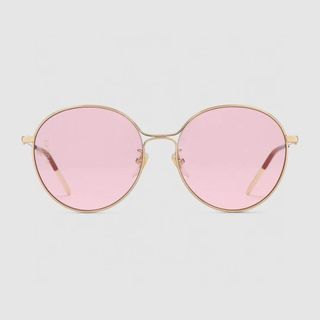 ［ GUCCI 古馳 ］ 九成新 Cat eye Sunglasses Gold 墨鏡_GG0395SK-004