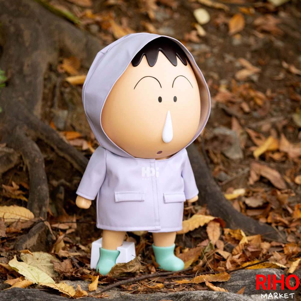 韓國 蠟筆小新 阿呆 雨衣 特大 公仔 42公分 野原新之助 模型桌面擺件 收藏 立體造型 正版 代購