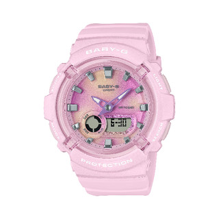 CASIO卡西歐 BGA-280 系列 BGA-280TD-4A 柔和扎染外觀女士腕錶 粉 43.4mm