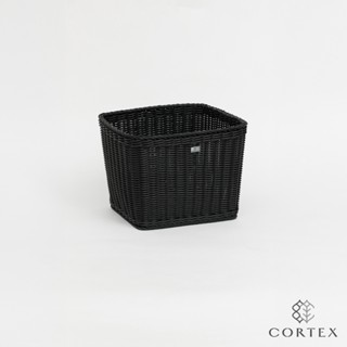 CORTEX 編織籃 洗衣籃 方型089 黑色