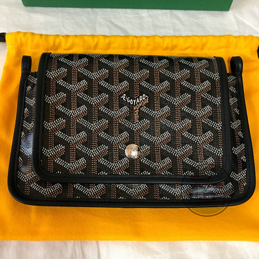 日本直送 二手Goyard Plumet Pocket Wallet 信封包 黑色