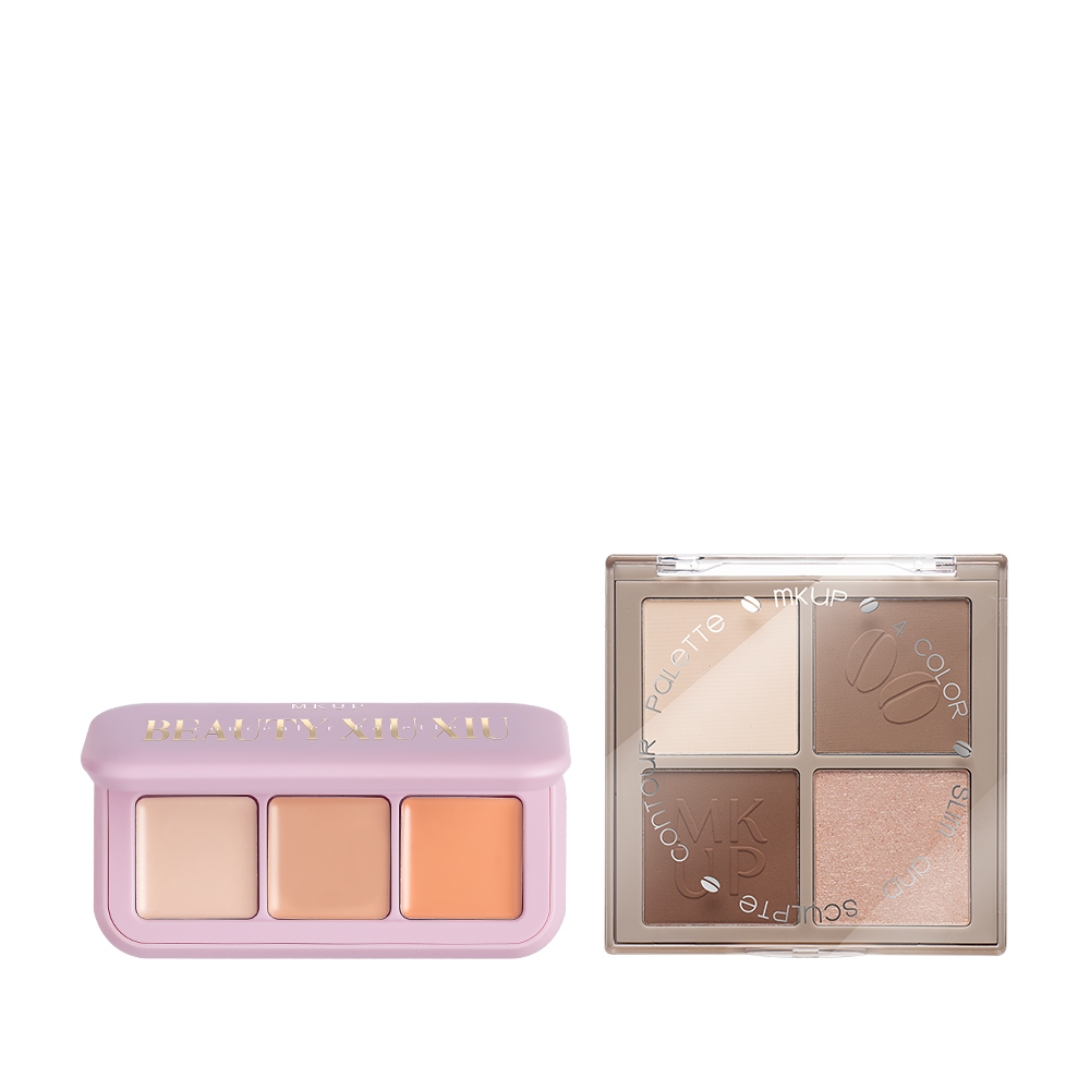 MKUP 美咖【新品上市】美肌修修三色遮瑕盤+天生骨感四色修容盤｜MKUP美咖官方旗艦館