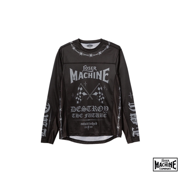 GOODFORIT / 美國Loser Machine Chaos Jersey鐵絲賽旗長袖網眼機車服