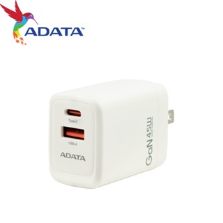 威剛 ADATA 45W GaN氮化鎵 超高速USB-A/USB-C 雙孔快充充電器(JT-G45P) 65W【現貨】