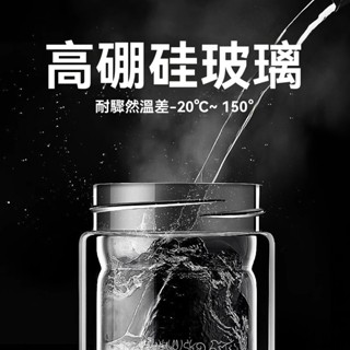 😺現貨😺 雙層玻璃杯 雙層保溫杯 雙層玻璃瓶 玻璃水壺 耐熱玻璃杯 防爆裂玻璃杯 玻璃杯 耐熱 防爆 泡茶杯 泡茶用