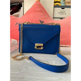 MICHAEL KORS Whitney MK大號郵差包（寶藍色）