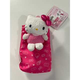 二手 極新 hello kitty 毛絨 娃娃 手機袋 保護袋 收納袋 防塵包 收納包 3C包 手機包
