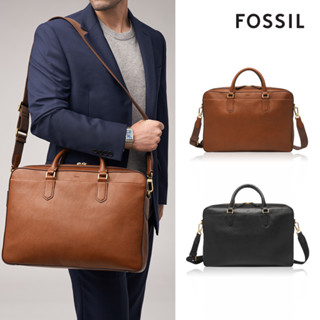 【FOSSIL 官方旗艦館】Asher 真皮公事包 (兩色可選)