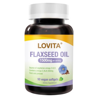 LOVITA愛維他 亞麻仁油素食軟膠囊(90顆)(Omega3,素食者魚油,木酚素)