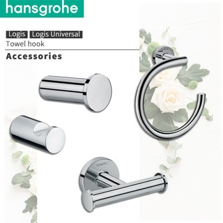 🔥 德國品牌 Hansgrohe 漢斯格雅 衛浴配件 Logis 雙衣勾 衣鉤 掛衣鉤 毛巾環 41711 40511