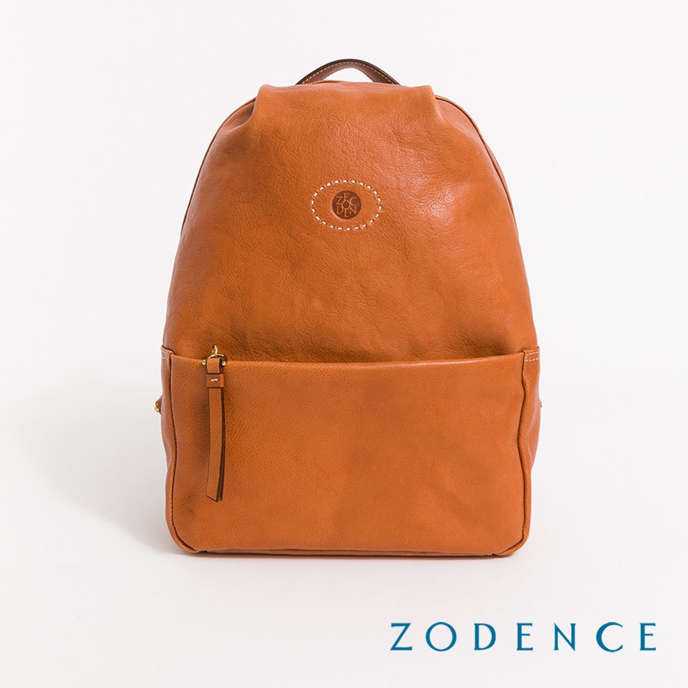 ZODENCE HAN義大利植鞣革後背包-大 經典駝