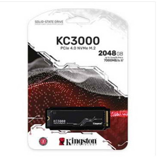KINGSTON KC3000系列-2TB (M.2 PCIe4x4 5年保)-商用款 石墨烯散熱片7000俱樂部