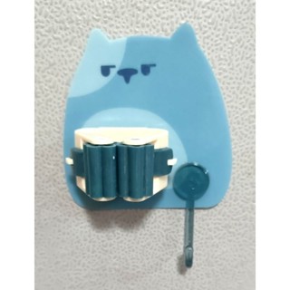 《只愛夾娃娃機小舖》全新.娃娃機商品~可愛貓咪造型無痕掛勾拖把架(約9.5cm*10cm）