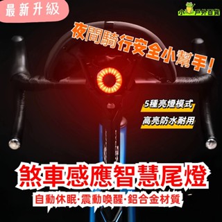臺灣出貨💥自行車尾燈 智慧感應剎車燈 自行車燈 煞車燈 公路車夜騎燈 山地車充電 警示燈 騎行裝備 腳踏車尾燈 車尾燈