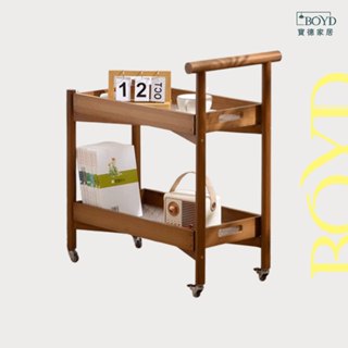 寶德家居 二層推車置物架30×63×70cm D00211｜移動式收納車 廚房收納車 收納架 帶輪子置物車