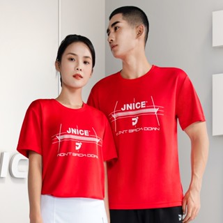 【JNICE久奈司】MIT 羽球場TEE T-shirt T恤 中性版型 排汗衣 運動服 紅