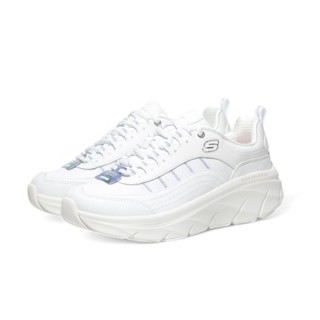 SKECHERS 休閒鞋 D'LUX WALKER 2.0 白 麂皮 記憶鞋墊 女 150106WSL