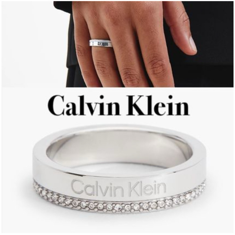 Calvin Klein CK永恒 平行系列滿天星時尚男女情侶戒指