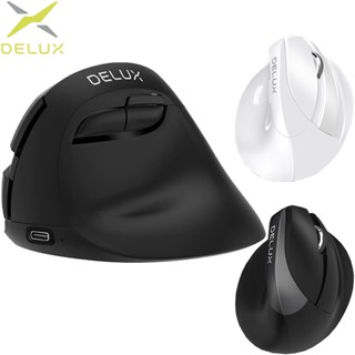 魔力強【DeLUX M618mini 雙模垂直靜音光學滑鼠】藍芽 / 2.4G無線雙模式 告別滑鼠手 垂直滑鼠