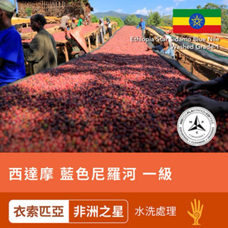 （米諾咖啡買一送一）衣索匹亞 非洲之星 西達摩 藍色尼羅河 一級【水洗淺烘焙】半磅800元滿千免運費