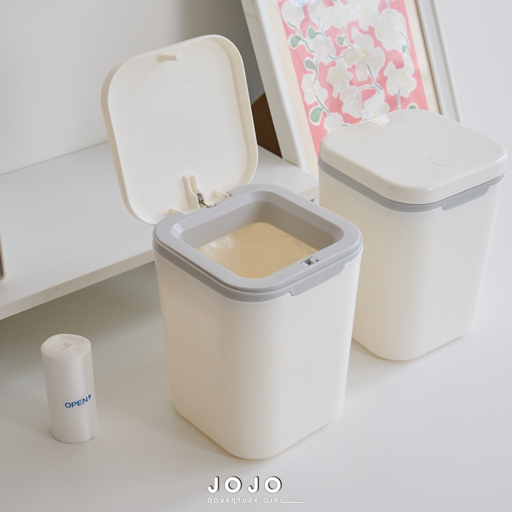 JOJO現貨⚡️日系按壓式迷你垃圾桶 桌面 有蓋 帶蓋 彈蓋式 小型垃圾桶 辦公室小物