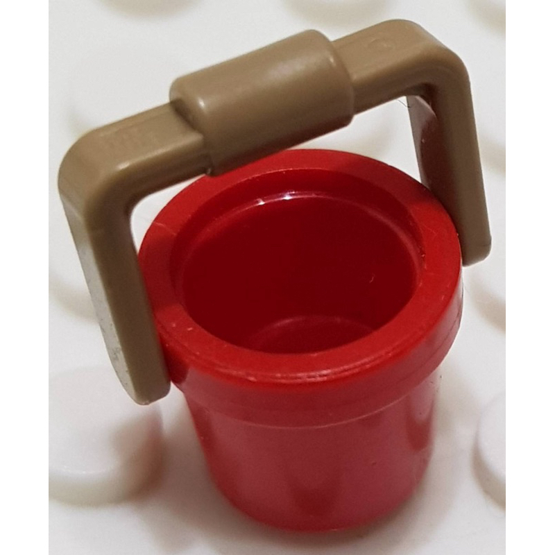 樂高 95343 10251 60052 紅色 深沙色 水桶 盆栽 配件