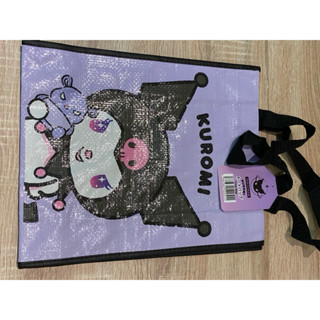 日本DAISO SANRIO Kuromi手提編織袋 （世界酷洛米計畫）