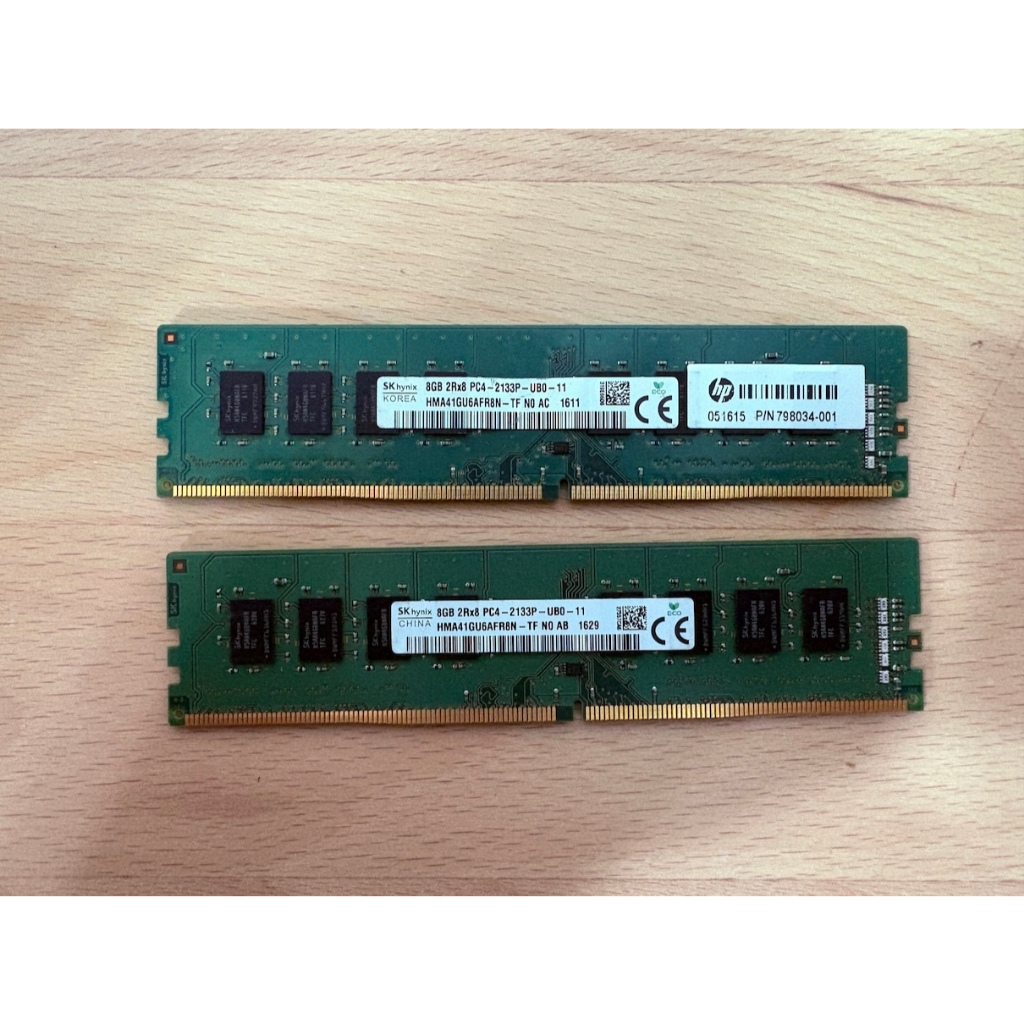 [DDR4雙通道] 海力士 Hynix DDR4-2133Mhz-8GB PC-17000 雙面桌上型記憶體 一組