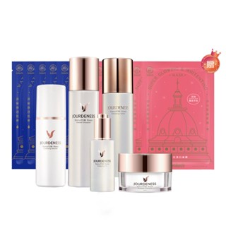 玫瑰超微晶萃活膚液130mL+瞬效霜50g+精華油30mL+瞬效乳130mL+潔顏慕絲150mL贈極光白*6+水搖滾*6