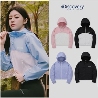 限時特價❗️韓國 Discovery 女裝 高允貞代言 短版撞色連帽風衣外套 DWWJ96043