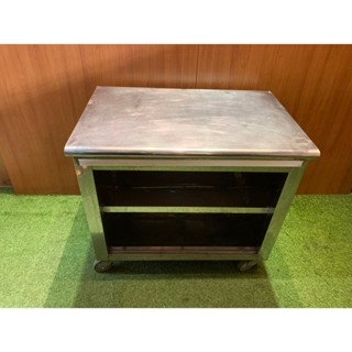 活動不鏽鋼廚箱/櫃臺/餐車/活動桌/白鐵工作臺/平臺/洗菜臺/工作臺/平臺洗手檯/作業桌/廚房桌7196晶選二手傢俱