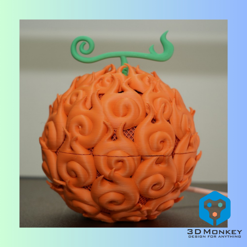 翻玩火焰果實造型 燒燒果實 Apple HomePod mini 底座 支架 3D列印作品 居家裝飾 動漫風格 惡魔果實