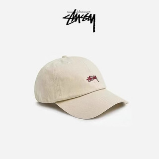 《Javel當天出貨》STUSSY stock low pro cap 卡其色 紅色刺繡logo 棒球老帽 IU 防曬