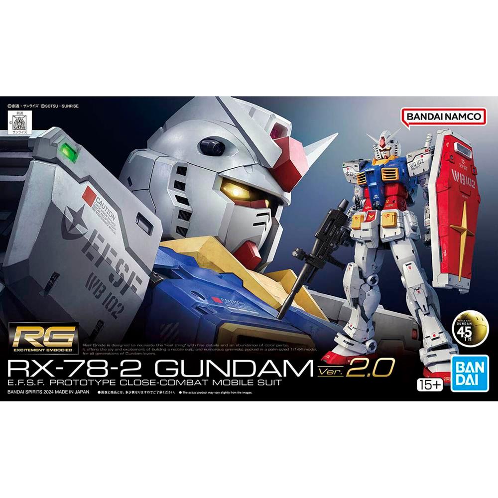 (BANDAI)組裝模型 RG 1/144 RX-78-2 鋼彈 Ver.2.0 公司貨(模力虹)