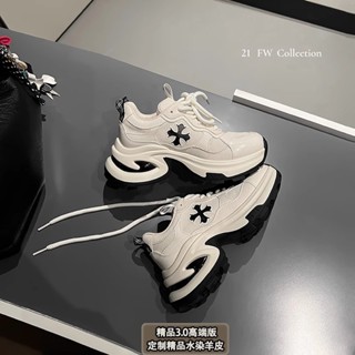 【XX|茜茜 SHOP】實拍免運 老爹鞋 運動休閒鞋 趙露思同款十字花增高7.5CM厚底女2025春新款