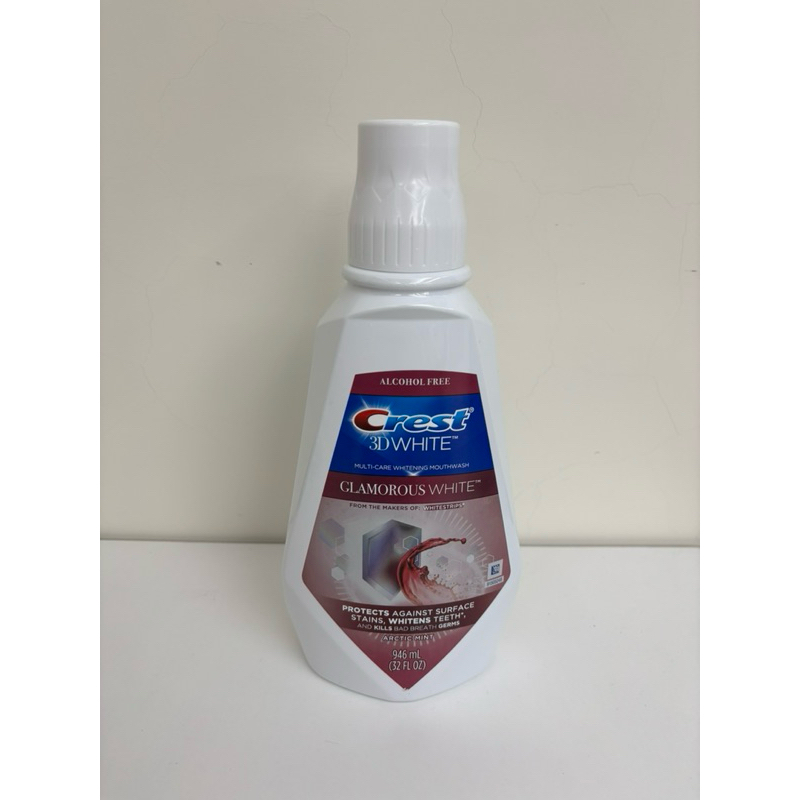Crest  3D White 多重護理美白漱口水 無酒精 北極薄荷味 二手