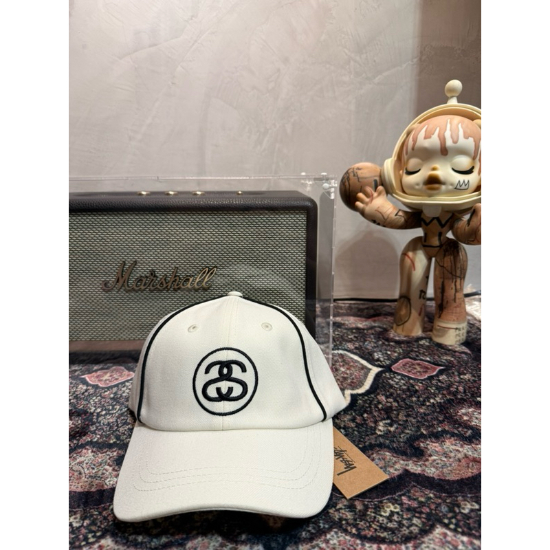 STUSSY LOW PROFILE CONTRAST PIPING SNAPBACK 白色 老帽 帽子
