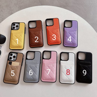 現貨 簡約 時尚 品牌 皮質印花 經典格紋 磁吸卡包 蘋果手機殼 iphone16proMax 15plus 14 13
