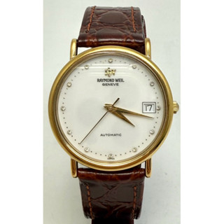 RAYMOND WEIL 蕾蒙威自動男錶//藍寶石水晶玻璃.日期窗.18K(GOLD FILLED)錶殼