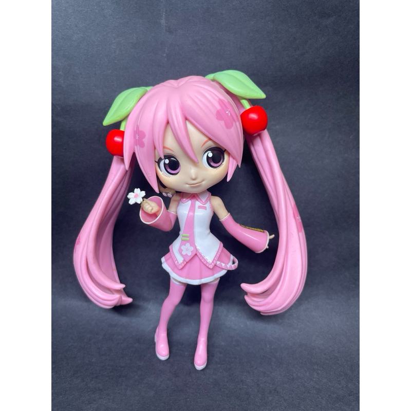 二手拆擺Qposket 初音未來Q版大頭 櫻花初音 初音 公仔 模型 景品