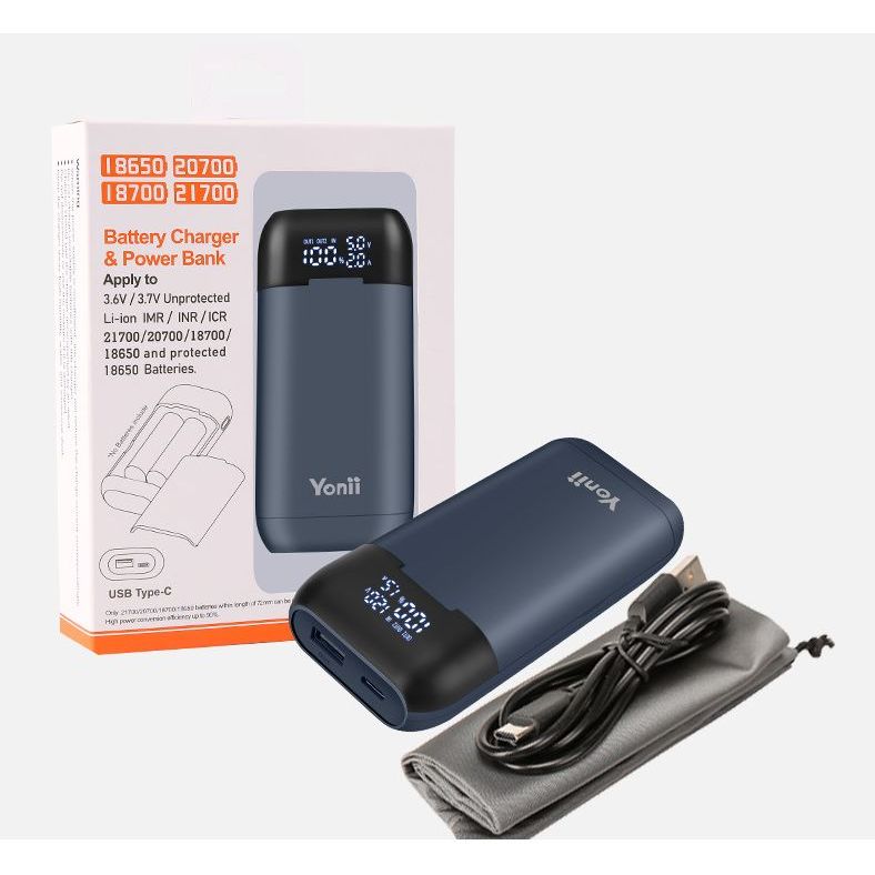 PD2 USB-C直流充電 21700充電器快充盒18650移動電源DIY可拆卸 18W充電寶